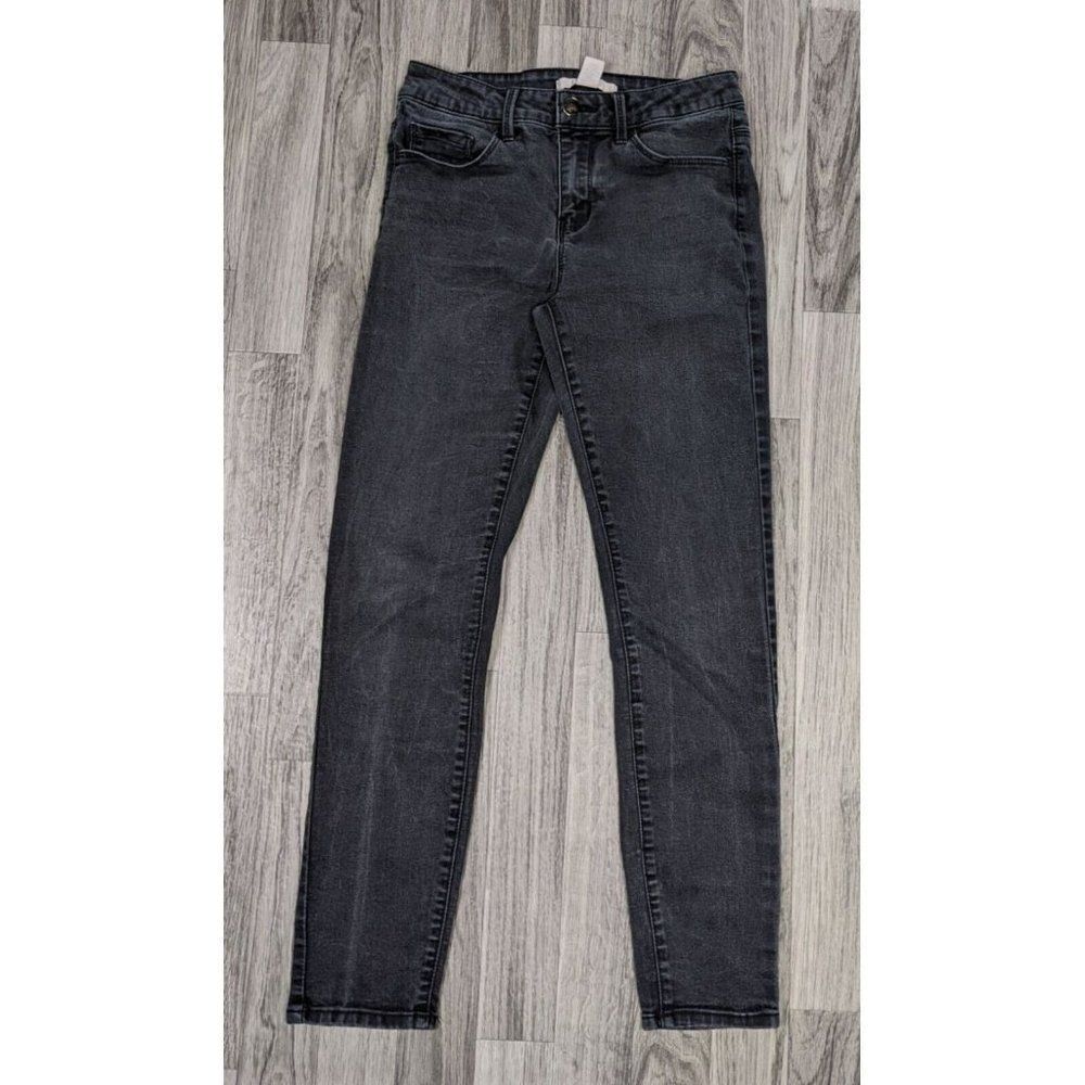 Forever 21 Womens Size 24‎ Pockets Skinny Grey Black Denim Jeans